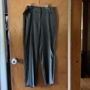 Black and white dress pants